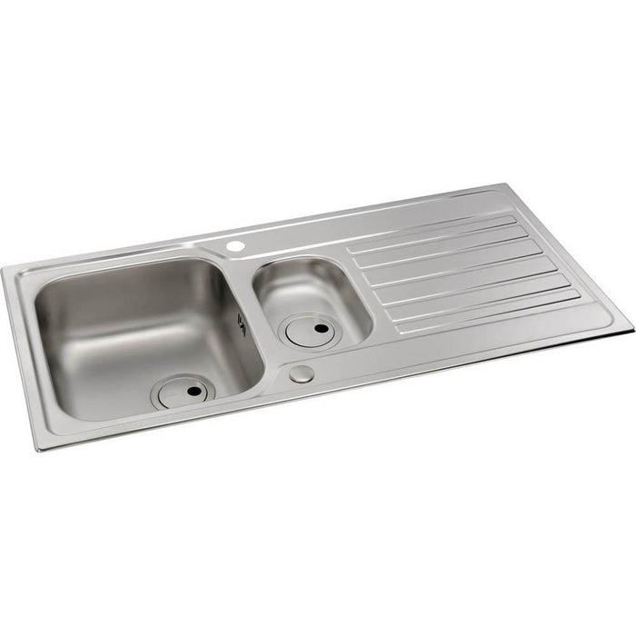 Abode Connekt 1.5 Bowel Inset Stainless Steel Sink & Tap Pack - Unbeatable Bathrooms