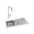 Abode Connekt 1.5 Bowel Inset Stainless Steel Sink & Tap Pack - Unbeatable Bathrooms