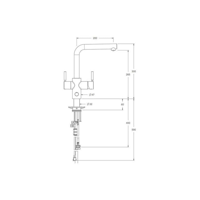 InSinkErator 4N1 L Shape Tap, Neo Tank and Filter Pack - Unbeatable Bathrooms