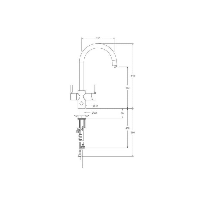 InSinkErator 4N1 J Shape Tap, Neo Tank and Filter Pack - Unbeatable Bathrooms