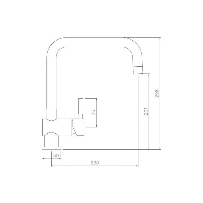 Abode Propus Single Lever Mixer Tap - Stainless Steel - Unbeatable Bathrooms