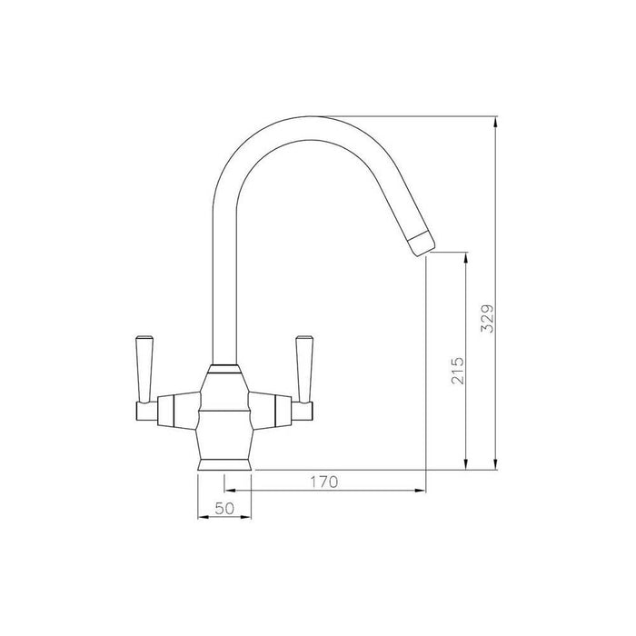 Abode Taura Monobloc Mixer Tap - Unbeatable Bathrooms