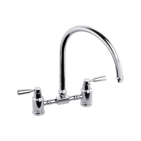 Abode Hargrave Swan Neck Bridge Mixer Tap - Unbeatable Bathrooms