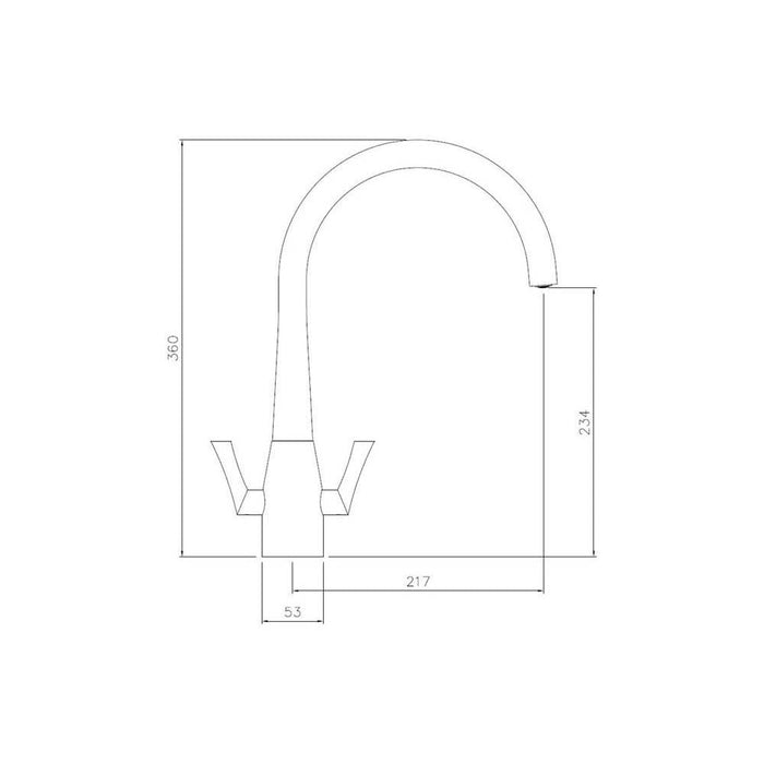 Abode Fluid Monobloc Mixer Tap - Unbeatable Bathrooms