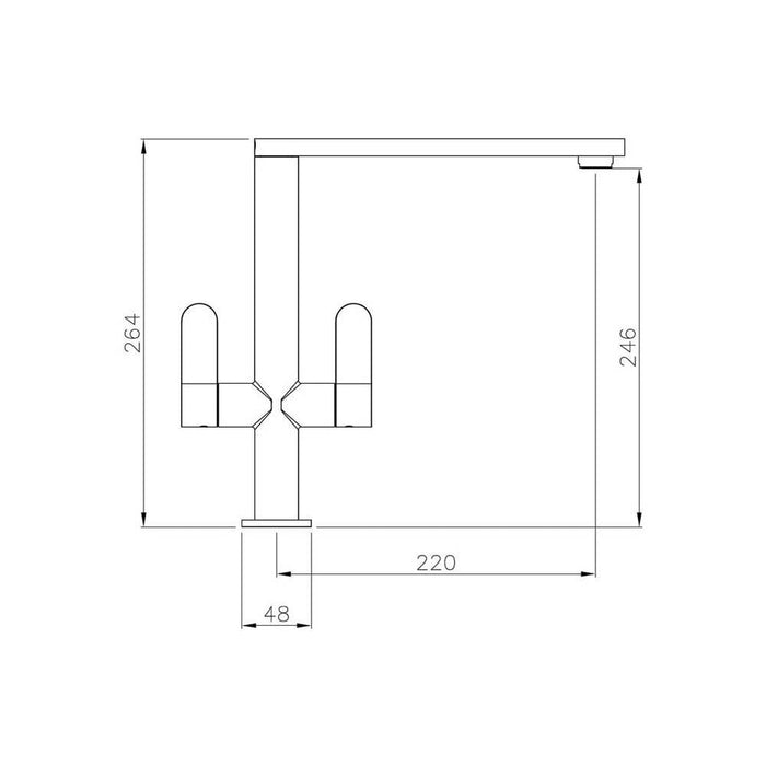 Abode Linear Monobloc Mixer Tap - Unbeatable Bathrooms