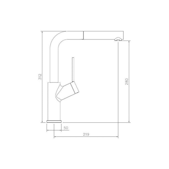 Abode Virtue Angle Mixer Tap with Pull Out - Unbeatable Bathrooms