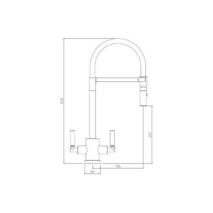 Abode Atlas Professional Monobloc Mixer Tap - Unbeatable Bathrooms