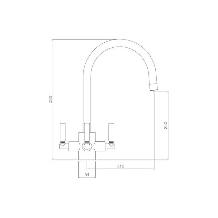 Abode Orcus 3 Way Aquifier Mixer Tap - Unbeatable Bathrooms
