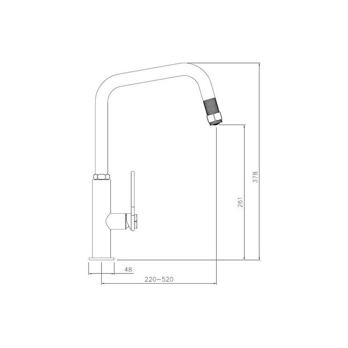 Abode Hex Single Lever Mixer Tap with Pull Out - Unbeatable Bathrooms