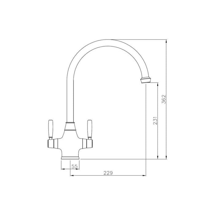 Abode Brompton Monobloc Mixer Tap - Unbeatable Bathrooms