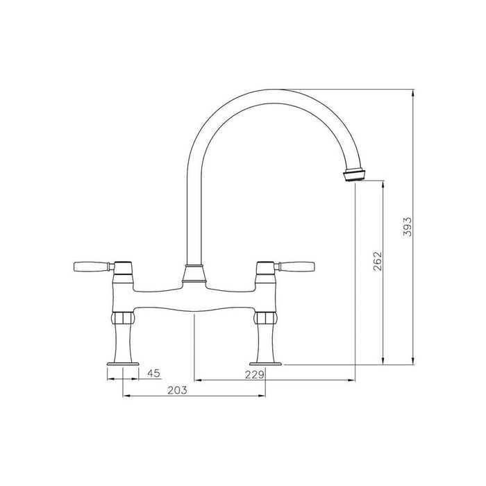 Abode Brompton Bridge Mixer Tap - Unbeatable Bathrooms