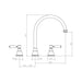 Abode Astbury 3 Part Mixer Tap - Unbeatable Bathrooms