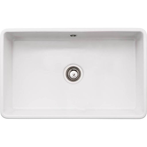Abode Provincial Large 1.0 Bowl White Ceramic Undermount Kitchen Sink - Unbeatable Bathrooms