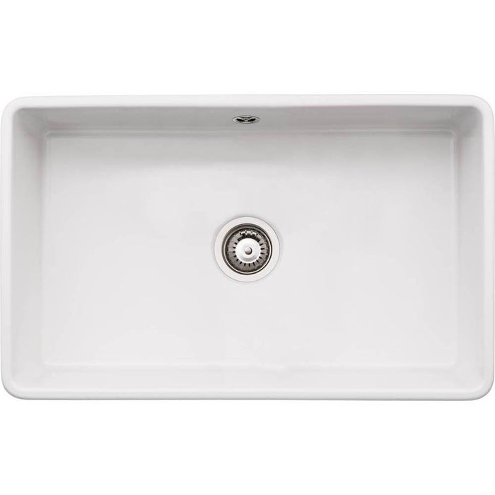 Abode Provincial Large 1.0 Bowl White Ceramic Undermount Kitchen Sink - Unbeatable Bathrooms