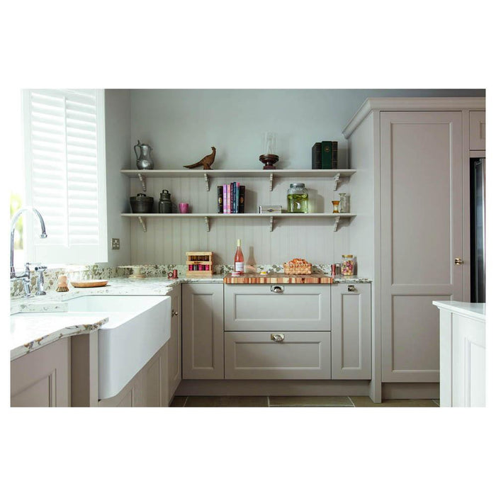 Abode Provincial Large 2.0 Bowl White Ceramic Undermount Kitchen Sink - Unbeatable Bathrooms