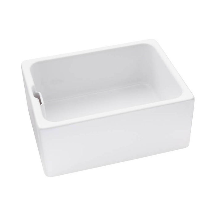 Abode New Belfast 1.0 Bowl White Ceramic Undermount Kitchen Sink - Unbeatable Bathrooms