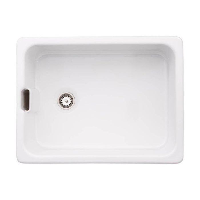 Abode New Belfast 1.0 Bowl White Ceramic Undermount Kitchen Sink - Unbeatable Bathrooms