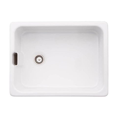 Abode New Belfast 1.0 Bowl White Ceramic Undermount Kitchen Sink - Unbeatable Bathrooms