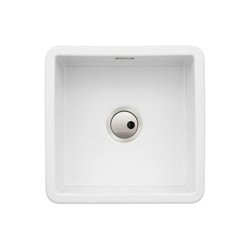 Abode Sandon 1 Bowel White Ceramic Undermount/Inset Kitchen Sink - Unbeatable Bathrooms