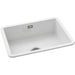 Abode Sandon Large 1 Bowel White Ceramic Undermount/Inset Kitchen Sink - Unbeatable Bathrooms