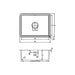Abode Sandon Large 1 Bowel White Ceramic Undermount/Inset Kitchen Sink - Unbeatable Bathrooms
