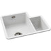 Abode Sandon 1.5 Left Hand Main Bowl White Ceramic Undermount/Inset Kitchen Sink - Unbeatable Bathrooms