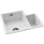 Abode Sandon 1.5 Left Hand Main Bowl White Ceramic Undermount/Inset Kitchen Sink - Unbeatable Bathrooms