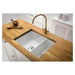 Abode Sandon 1.5 Bowl White Ceramic Undermount/Inset Kitchen Sink - Unbeatable Bathrooms