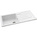 Abode Acton 1 Bowel & Drainer Ceramic Inset Sink - White - Unbeatable Bathrooms