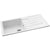 Abode Acton 1 Bowel & Drainer Ceramic Inset Sink - White - Unbeatable Bathrooms