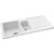 Abode Acton 1.5 Bowel & Drainer Ceramic Inset Sink - White - Unbeatable Bathrooms
