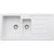 Abode Acton 1.5 Bowel & Drainer Ceramic Inset Sink - White - Unbeatable Bathrooms