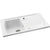 Abode Milford 1 Bowel & Drainer Ceramic Inset Sink - White - Unbeatable Bathrooms