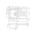 Abode Milford 1 Bowel & Drainer Ceramic Inset Sink - White - Unbeatable Bathrooms