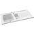 Abode Milford 1.5 Bowel & Drainer Ceramic Inset Sink - White - Unbeatable Bathrooms