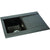 Abode Aspekt 1 Bowel & Drainer Granite Inset Sink - Black Metallic - Unbeatable Bathrooms