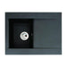 Abode Aspekt 1 Bowel & Drainer Granite Inset Sink - Black Metallic - Unbeatable Bathrooms