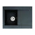 Abode Aspekt 1 Bowel & Drainer Granite Inset Sink - Black Metallic - Unbeatable Bathrooms