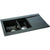 Abode Aspekt 1.5 Bowel & Drainer Granite Inset Sink - Black Metallic - Unbeatable Bathrooms