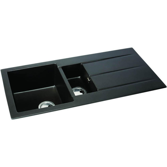 Abode Zero 1.5 Bowel & Drainer Granite Inset Sink - Unbeatable Bathrooms
