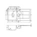 Abode Zero 1.5 Bowel & Drainer Granite Inset Sink - Unbeatable Bathrooms