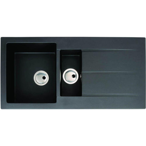 Abode Zero 1.5 Bowel & Drainer Granite Inset Sink - Unbeatable Bathrooms
