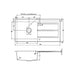Abode Zero 1 Bowel & Drainer Granite Inset Sink - Unbeatable Bathrooms