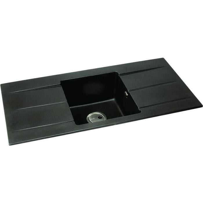 Abode Zero 1 Bowel & Double Drainer Granite Inset Sink - Unbeatable Bathrooms