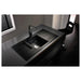Abode Zero 1 Bowel & Double Drainer Granite Inset Sink - Unbeatable Bathrooms