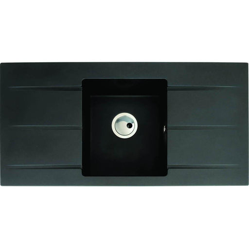 Abode Zero 1 Bowel & Double Drainer Granite Inset Sink - Unbeatable Bathrooms