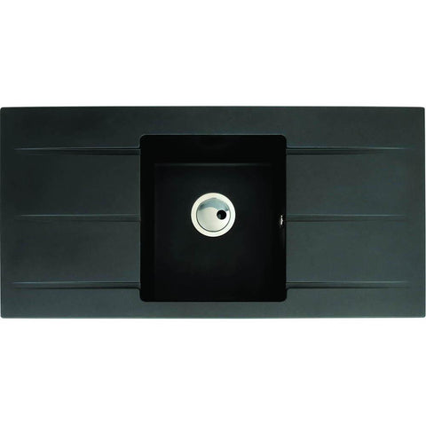 Abode Zero 1 Bowel & Double Drainer Granite Inset Sink - Unbeatable Bathrooms