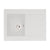 Abode Aspekt 1 Bowel & Drainer Granite Inset Sink - White - Unbeatable Bathrooms