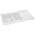 Abode Aspekt 1.5 Bowel & Drainer Granite Inset Sink - White - Unbeatable Bathrooms