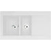 Abode Aspekt 1.5 Bowel & Drainer Granite Inset Sink - White - Unbeatable Bathrooms